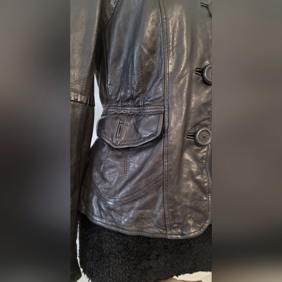 AUTHENTIC CHIC LUXURY LADIES MACKAGE LEATHER JACKET - Picture 3 of 13